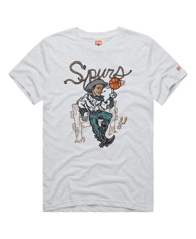 Homage Men's And Women's Ash San Antonio Spurs Cowboy Tri-blend T-shirt In Gray