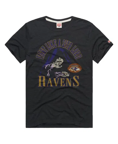 Homage Men's And Women's Baltimore Ravens Star Wars X Nfl Tri-blend Screen Print T-shirt In Black