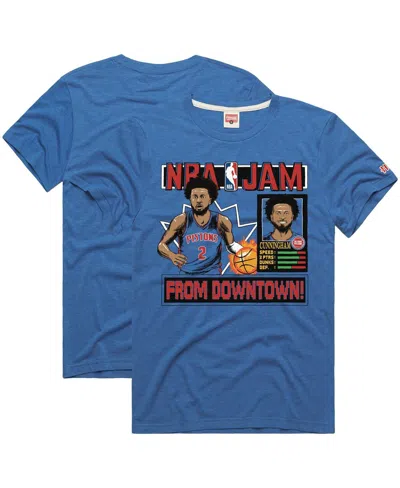 Homage Men's And Women's Cade Cunningham Blue Detroit Pistons Nba Jam Tri-blend T-shirt