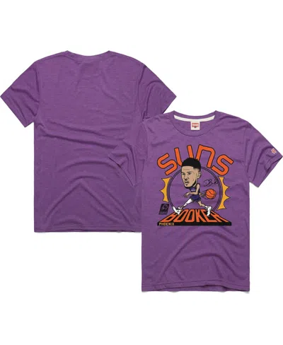 Homage Men's And Women's Devin Booker Purple Phoenix Suns 2024/25 City Edition Caricature Tri-blend T-shirt