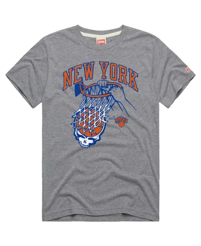 Homage Men's And Women's Gray New York Knicks X The Grateful Dead Tri-blend T-shirt