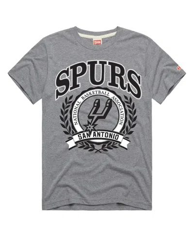 Homage Men's And Women's Gray San Antonio Spurs Crest Tri-blend T-shirt