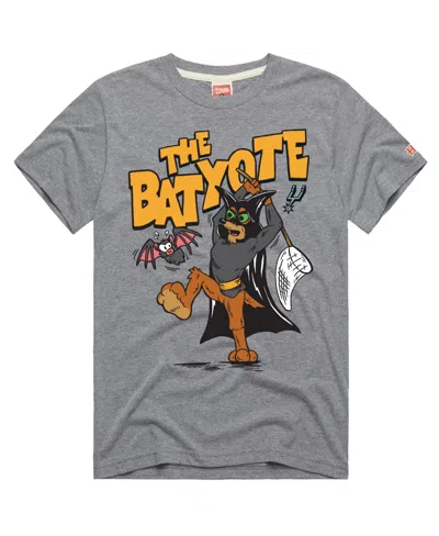 Homage Men's And Women's Gray San Antonio Spurs The Batyote Tri-blend T-shirt In Multi