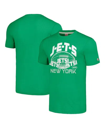 Homage Men's & Women's Green New York Jets J-e-t-s Tri-blend T-shirt