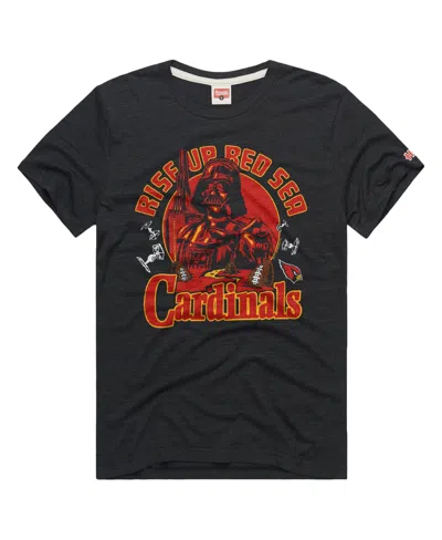Homage Men's And Women's  Charcoal Arizona Cardinals Star Wars X Nfl Tri-blend T-shirt In Black