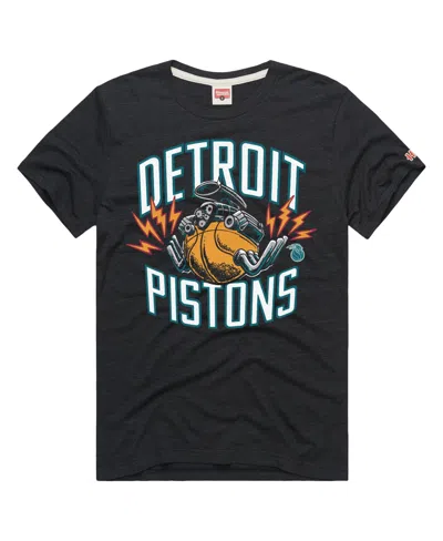 Homage Men's And Women's  Charcoal Detroit Pistons 2025 City Edition Tri-blend T-shirt In Blue