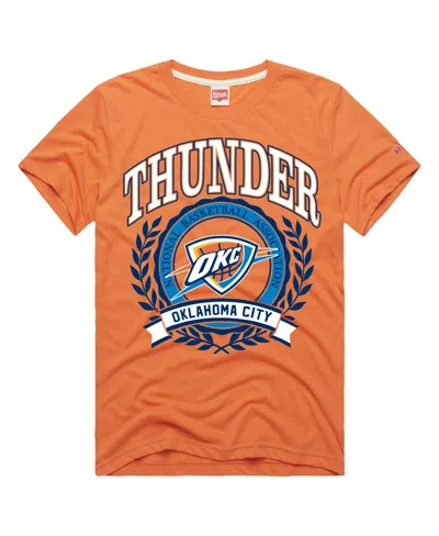 Homage Men's And Women's  Orange Oklahoma City Thunder Crest Tri-blend T-shirt In Multi