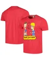 Homage Men's And Women's  Red Beavis And Butt-head Tri-blend T-shirt In Red