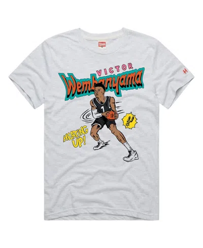Homage Men's And Women's  Victor Wembanyama Ash San Antonio Spurs Comic Book Player T-shirt In Multi