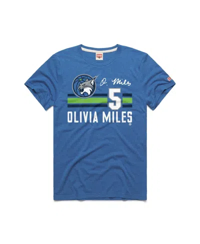 Homage Men's And Women's Olivia Miles Blue Minnesota Lynx Signature Jersey T-shirt