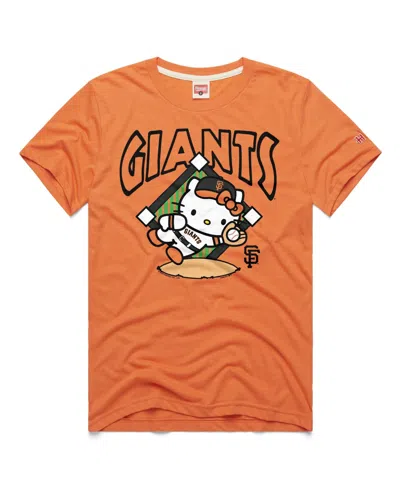 Homage Men's And Women's Orange San Francisco Giants Hello Kitty Tri-blend T-shirt