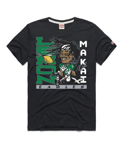 Homage Men's And Women's Philadelphia Eagles Makai Lemon Caricature Tri-blend T-shirt In Black