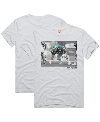 Homage Men's And Women's Philadelphia Eagles Reggie White Pay  Tri-blend T-shirt In Gray