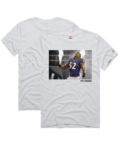 Homage Men's And Women's Ray Lewis Baltimore Ravens Tri-blend Crew Neck T-shirt In Multi