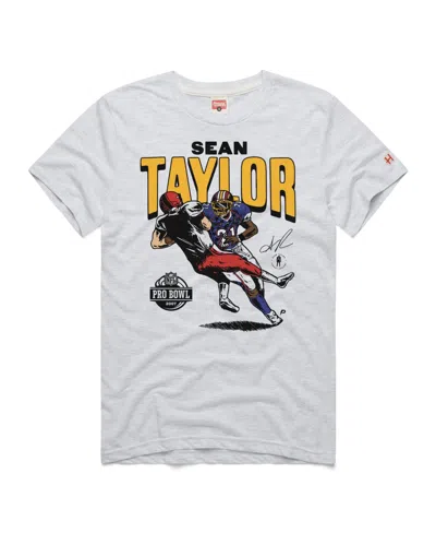Homage Men's And Women's Sean Taylor Ash Washington Commanders Classic Illustration Tri-blend T-shirt In White