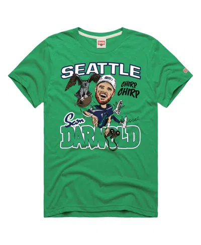 Homage Men's And Women's Seattle Seahawks Sam Darnold Tri-blend Relaxed-fit T-shirt In Green
