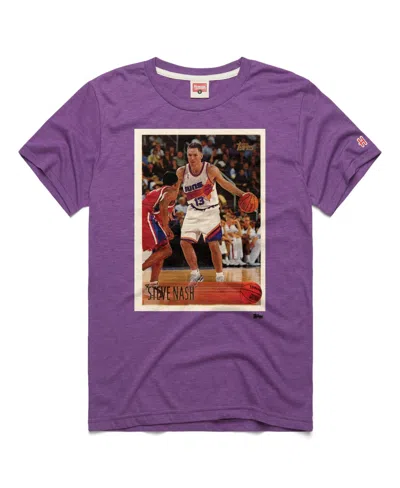Homage Men's And Women's Steve Nash Purple Phoenix Suns Topps Trading Card Player Tri-blend T-shirt