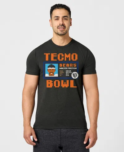 Homage Men's And Women's Walter Payton Charcoal Chicago Bears Tecmo Bowl Retired Player Graphic Tri-blend T In Green