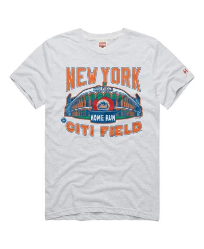 Homage Men's Ash New York Mets Tri-blend Hyperlocal T-shirt In Gray