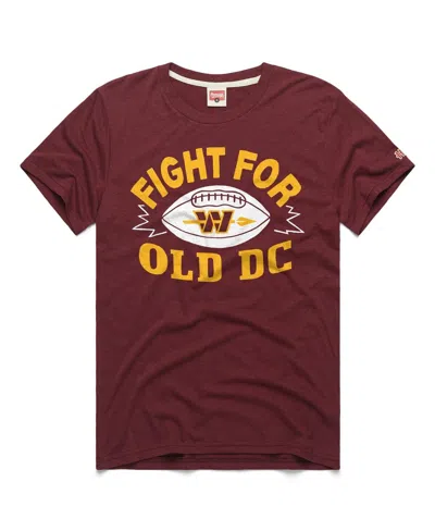 Homage Men's Burgundy Washington Commanders Fight For Old Dc Tri-blend T-shirt