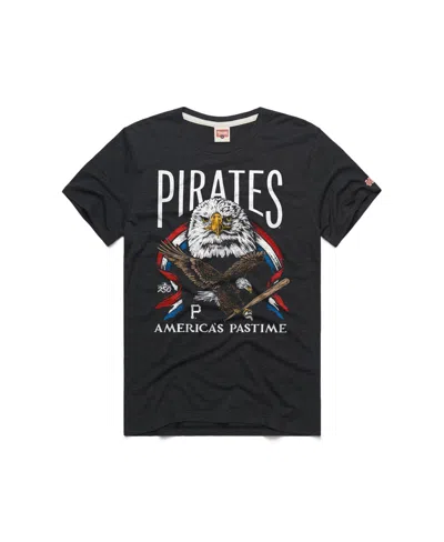 Homage Men's Charcoal Pittsburgh Pirates America's Pastime Tri-blend T-shirt In Black