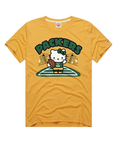 Homage Men's Gold Green Bay Packers X Hello Kitty Triblend T-shirt