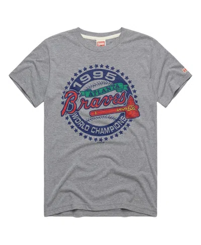 Homage Men's Gray Atlanta Braves Tri-blend Hyperlocal T-shirt