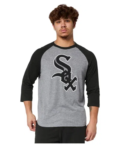 Homage Men's Gray Chicago White Sox Raglan Tri-blend 3/4-sleeve T-shirt In Gray,charcoal
