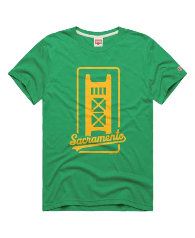 Homage Men's Green Athletics Tri-blend Hyperlocal T-shirt In Multi