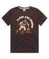 Homage Men's  Joe Thomas Brown Cleveland Browns Retired Player Caricature Tri-blend T-shirt In Brown