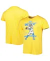 Homage Men's  Justin Herbert Heathered Gold Los Angeles Chargers Nfl Blitz Player Tri-blend T-shirt In Heathered Gold