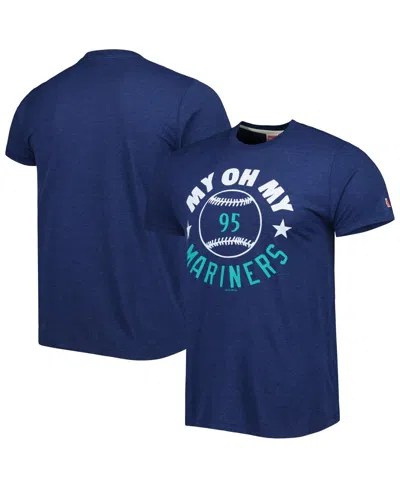 Homage Men's  Navy Seattle Mariners Hyper Local Tri-blend T-shirt