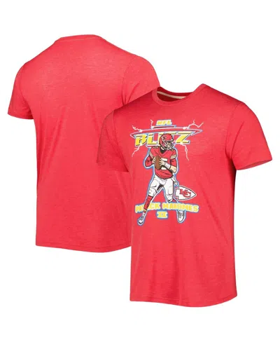 Homage Men's  Patrick Mahomes Heathered Red Kansas City Chiefs Nfl Blitz Player Tri-blend T-shirt
