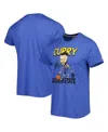 Homage Men's  Stephen Curry Royal Golden State Warriors Player Caricature Tri-blend T-shirt In Royal