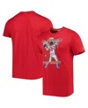 Homage Men's  Tom Brady Heathered Red Tampa Bay Buccaneers Nfl Blitz Player Tri-blend T-shirt In Heathered Red
