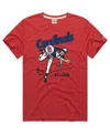 Homage Men's  X Topps Distressed Red St. Louis Cardinals Tri-blend T-shirt In Red