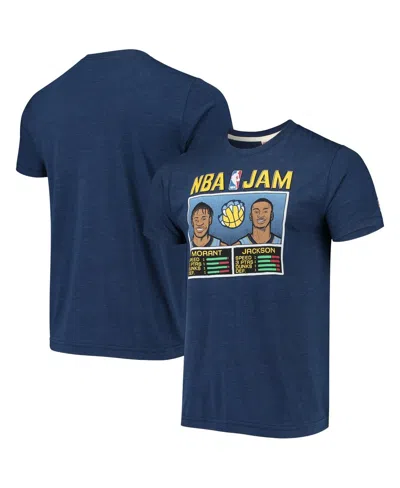 Homage Men's Ja Morant And Jaren Jackson Jr. Navy Memphis Grizzlies Nba Jam T-shirt