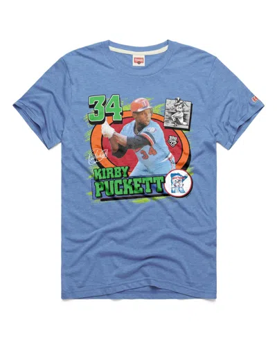 Homage Men's Minnesota Twins Kirby Puckett Topps 75 Remix Graphic T-shirt In Light Blue