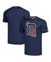 Homage Men's Navy Detroit Tigers Cooperstown Collection Hand-drawn Logo Tri-blend T-shirt In Navy