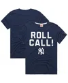 Homage Men's Navy New York Yankees Hyper Local Tri-blend T-shirt In Blue