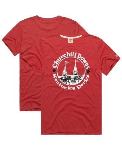 Homage Men's Red Kentucky Derby Twin Spires Tri-blend T-shirt