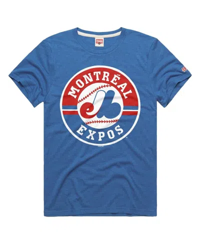 Homage Royal Montreal Expos Tri-blend Hyperlocal T-shirt In Blue