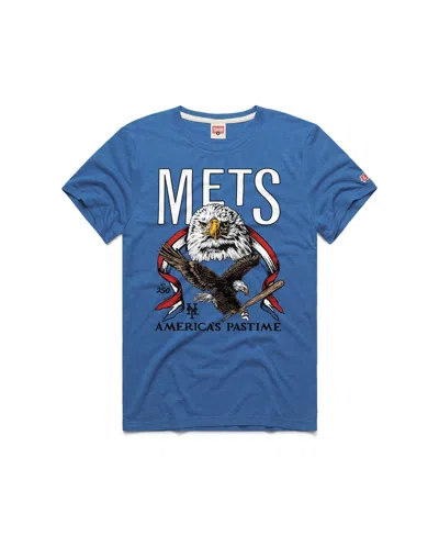 Homage Men's Royal New York Mets America's Pastime Tri-blend T-shirt In Blue