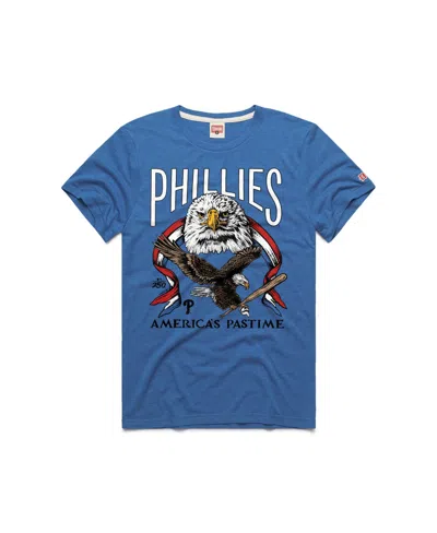Homage Men's Royal Philadelphia Phillies America's Pastime Tri-blend T-shirt In Blue