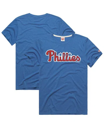 Homage Men's Royal Philadelphia Phillies Hyper Local Tri-blend T-shirt In Blue