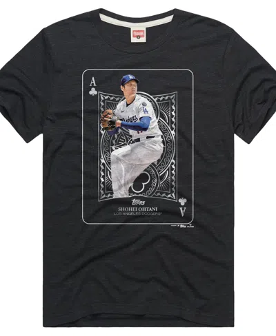 Homage Men's Shohei Ohtani Charcoal Los Angeles Dodgers All Aces Graphic T-shirt