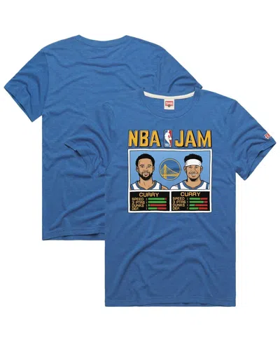 Homage Men's Stephen Curry Seth Curry Royal Golden State Warriors Nba Jam Tri-blend T-shirt In Blue