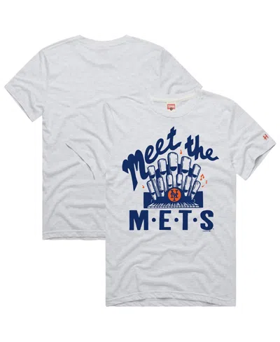 Homage Men's White New York Mets Hyper Local Tri-blend T-shirt