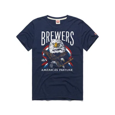 Homage Navy Milwaukee Brewers America's Pastime Tri-blend T-shirt