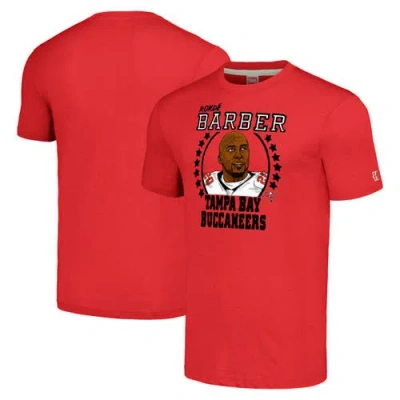 Homage Ronde Barber Heathered Red Tampa Bay Buccaneers  Caricature Retired Player Tri-blend T-shirt
